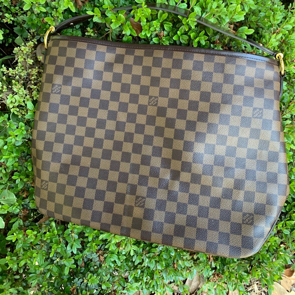 AUTH Louis Vuitton Damier Ebene. Delightfull MM